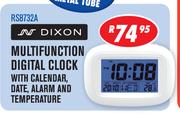 Dixon Multifunction Digital Clock With Calender, Date, Alarm And Temperature-RS8732A