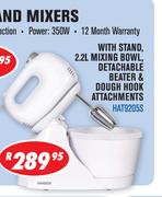 Amber Hand Mixers With Stand, 2.2ltr Mixing Bowl, Detachable Beater & Dough Hook Attachments-HAT9205