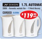 Dixon 1.7ltr Automatic Kettles Corded-SLD206A Each