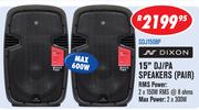 Dixon 15" DJ/PA Speakers(Pair) SDJ1508P