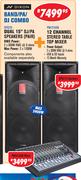 Dixon Dual 15" DJ/PA Speakers(Pair) SPX215