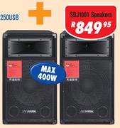 Dixon 10" DJ/PA Speakers(Pair) SDJ1001