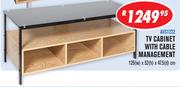 TV Cabinet With Cable Management AVS1222