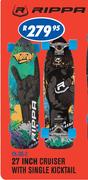 Rippa Skateboards 27 Inch Cruiser With Single Kicktail YX-D6-2