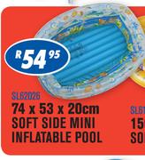 Soft Side Mini Inflatable Pool 74x53x20cm SL62026