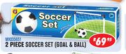 2 Piece Soccer Set Goal & Ball MX035651