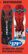 Rippa Skateboards 30 Inch Pool Cruiser With Double Kicktail YX-POOL