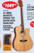 Sanchez 41 Inch Acoustic Spruce Top Guitar With Equaliser AE-C41S1
