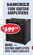 Sanchez 15W Bass Guitar Amplifiers With 4 Band Equaliser 15B