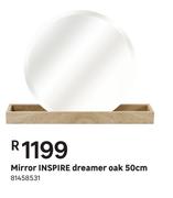 Inspire Dreamer Oak Mirror 50cm