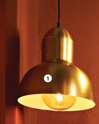 Ceiling Pndant E27 Canopy Painted Gold 32cm