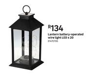 Lantern Battery Operated Wire Light LED x 20