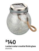 Lantern Solar Crackle Finish Glass
