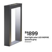 Inspire Ipanema Grey Solar LED Post Light
