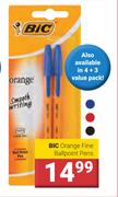 Bic Orange Fine Ballpoint Pens