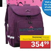 Boomerang Melange Round Opening Division Backpack