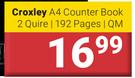 Croxley A4 Counter Book 2 Quire/192 Pages/QM