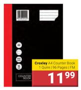 Croxley A4 Counter Book 1 Quire/96 Pages/FM