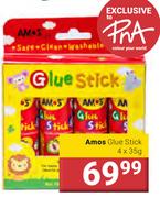 Amos Glue Stick-4 x 35g
