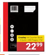 Croxley A4 Counter Book 3 Quire/288 Pages/FM
