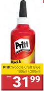 Pritt Wood & Craft Glue-100ml/200ml