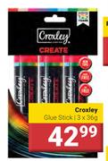 Croxley Glue Stick-3 x 36g