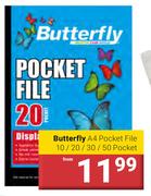 Butterfly A4 Pocket File 10/20/30/50 Pocket