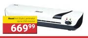Rexel A4 Style Laminator Up To 250 Micron