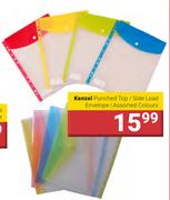 Kenzel Punched Top Side Load Envelope Assorted Colours