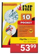 Flip File A3 Pocket 10/20 Pocket