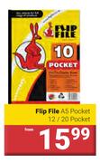 Flip File A5 Pocket 12/20 Pocket
