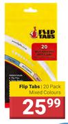 Flip Tabs 20 Pack Mixed Colours