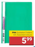 PNA Quotation Folders A4 Assorted Colours