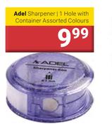 Adel Sharpener 1 Hole With Container Assorted Colours