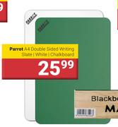 Parrot A4 Double Sided Writing Slate White Chalkboard