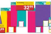 SA Greetings A4 Book Jackets Assorted Pack Of 5
