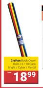 Crafton Book Cover Rolls 3/10 Pack Bright/Cyber/Pastel