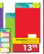 SA Greetings Book Labels Assorted Pack Of 16