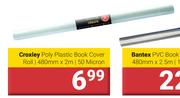 Croxley Poly Plastic Book Cover Roll 480mm x 2m /50 Micron