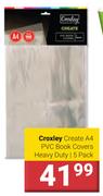 Croxley Crete A4 PVC Book Covers Heavy Duty 5 Pack