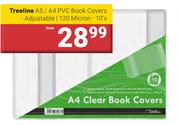 Treeline A5/A4 PVC Book Covers Adjustable 120 Micro 10's