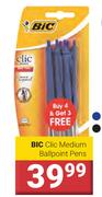 BIC Clic Medium Ballpoint Pens-4+3 Free