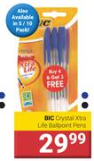 BIC Crystal Xtra Life Ballpoint Pens-4+3 Free