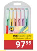 Stabilo Swing Pastel Highlighters-Pack Of 6