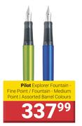 Pilot Explorer Fountain Fine Point/ Fountain Medium Point