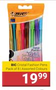 BIC Cristal Fashion Pens-Pack Of 8