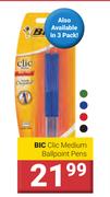 BIC Clic Medium Ballpoint Pens