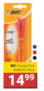 2BIC Orange Fine Ballpoint Pens