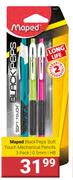 Maped Black Peps Soft Touch Mechnical Pencils 0.5mm HB-Pack Of 3