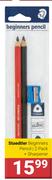 Steadtler Beginners Pencil + Sharpener-Pack Of 2